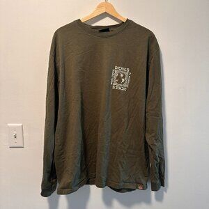 Men's Dickies Graphic Long Sleeve Shirt - Olive Green - X-Large (XL)